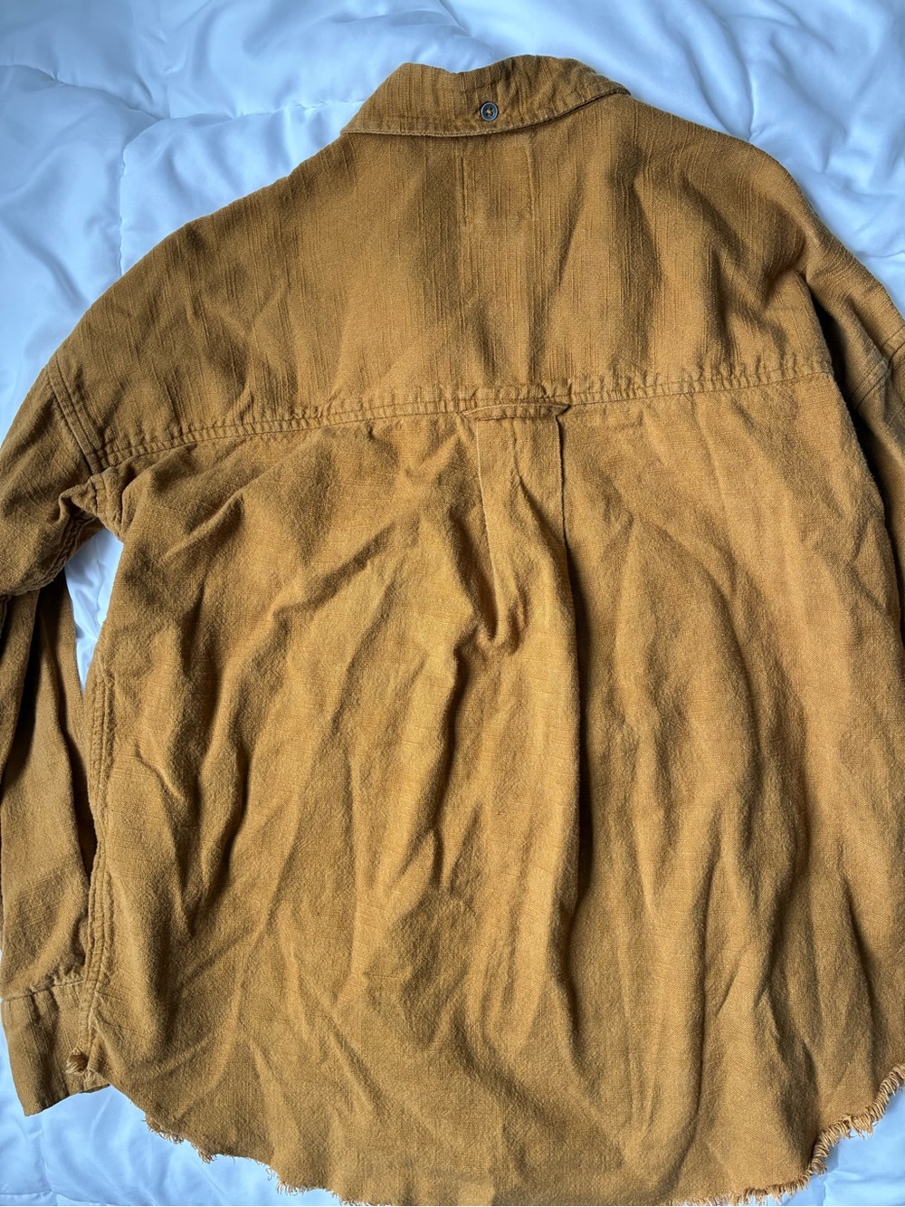 Billabong Women's Mustard Brown Button-Up Shirt - Picture 5 of 6